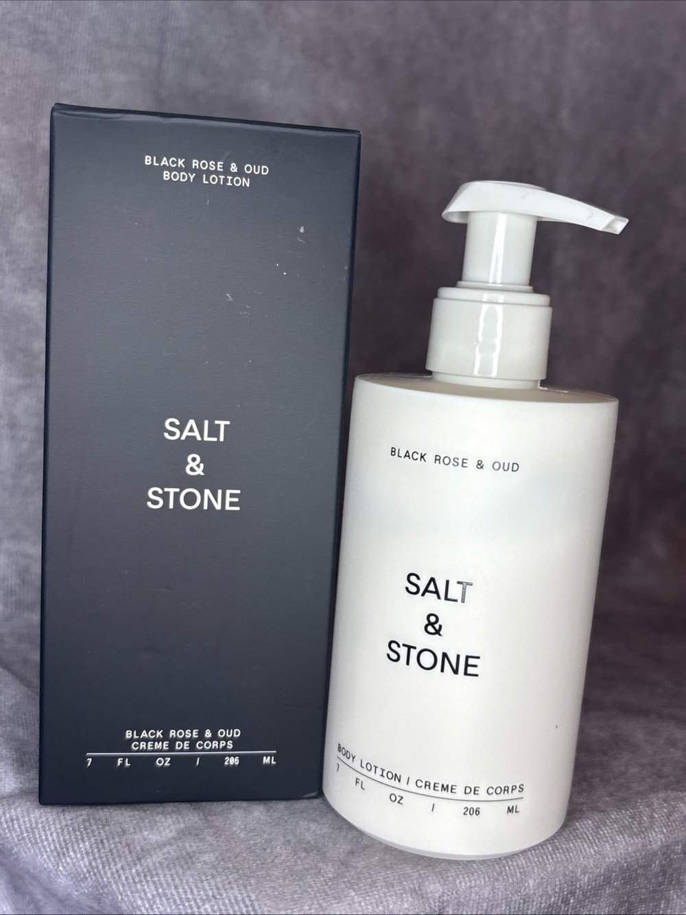 Salt & Stone Black Rose & Oud Body Lotion — Black